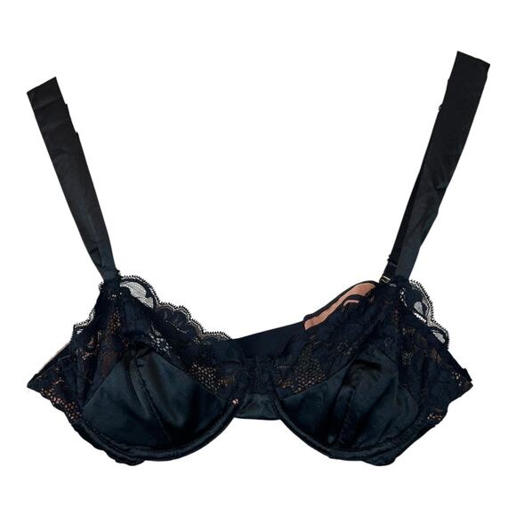 We are HAH Free People NWT After Hours Bra Noir Black 30-38 C Coquette Sexy - Picture 4 of 9